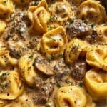 Cheesesteak Tortellini in Creamy Provolone Sauce Recipe