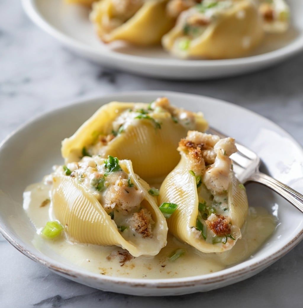 Leftover Thanksgiving Turkey Stuffed Shells Recipe - Recipe Image