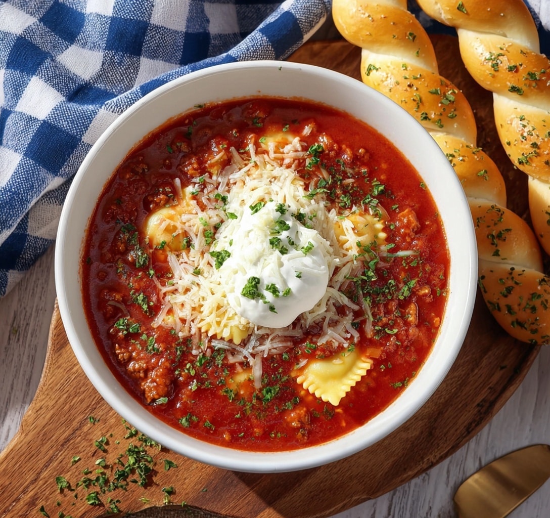 Slow Cooker Lasagna Soup Recipe - Recipe Image