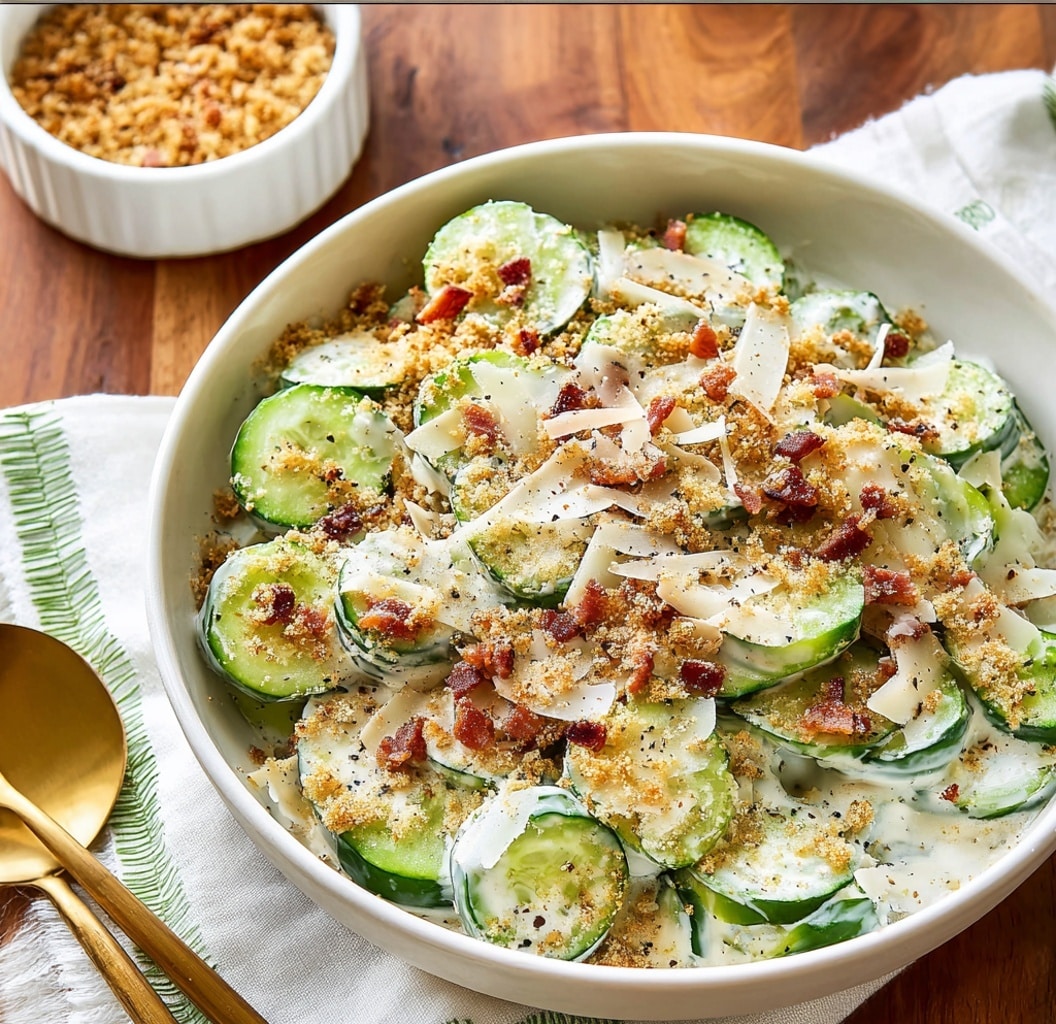 Cucumber Caesar Salad Recipe - Recipe Image