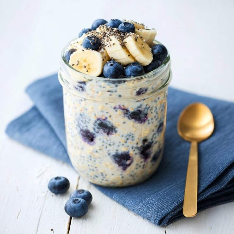 Blueberry Chia Overnight Oats Recipe