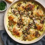 Creamy Garlic Mushroom Chicken Thighs Recipe