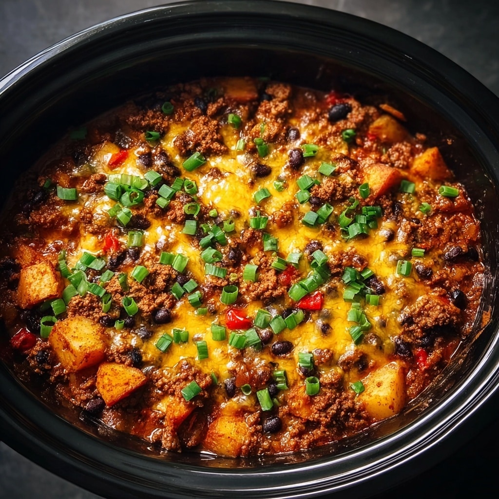 Easy Slow Cooker Cowboy Casserole Recipe - Recipe Image