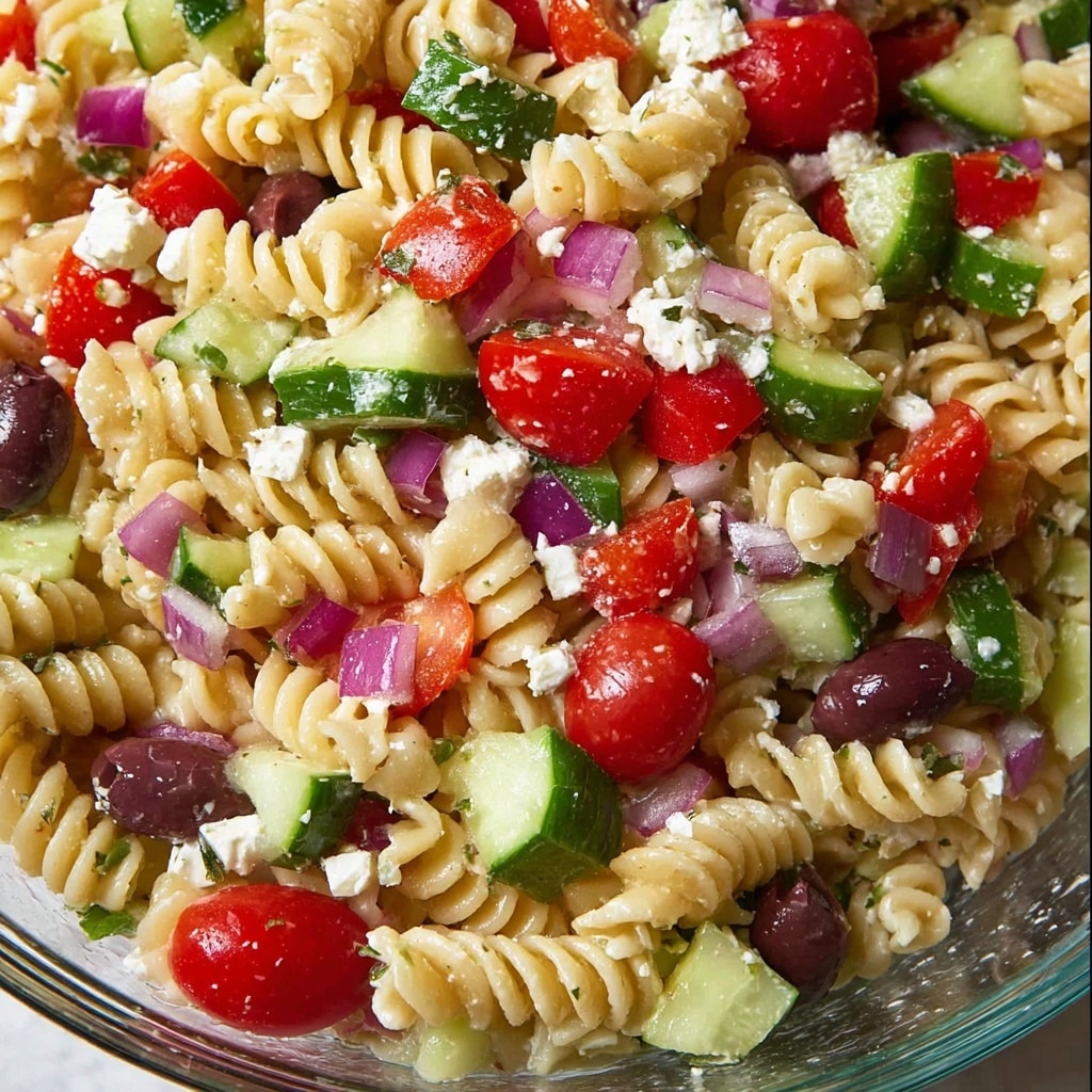 Easy Greek Pasta Salad Recipe - Recipe Image