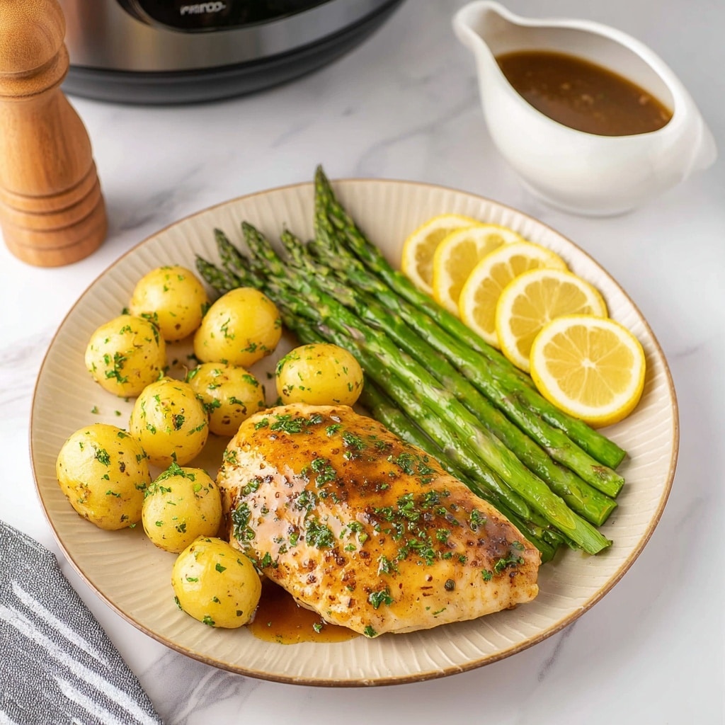 Lemon Garlic Instant Pot Chicken and Potatoes Recipe - Recipe Image