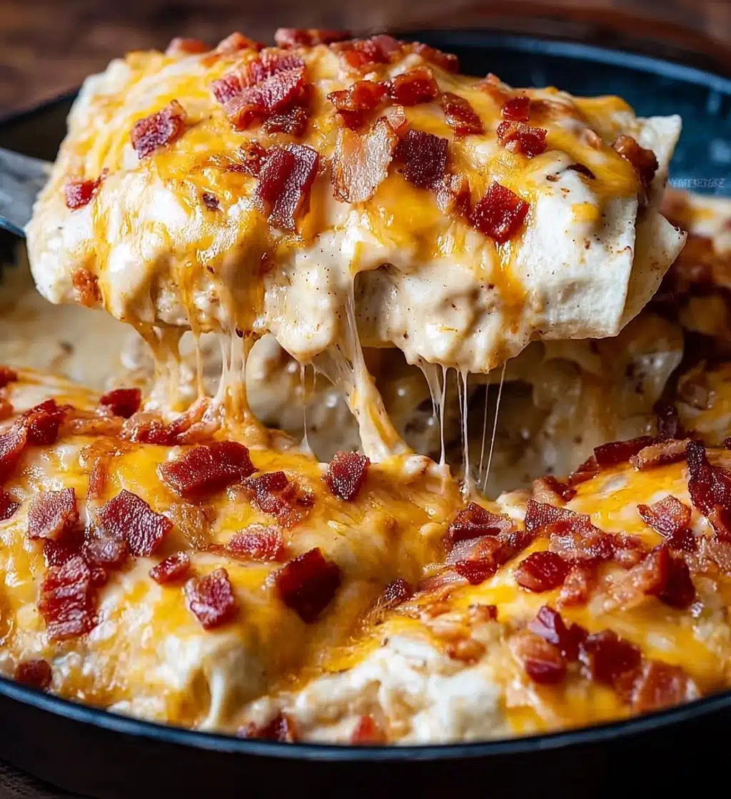 Smothered Cheesy Sour Cream Chicken Recipe - Recipe Image