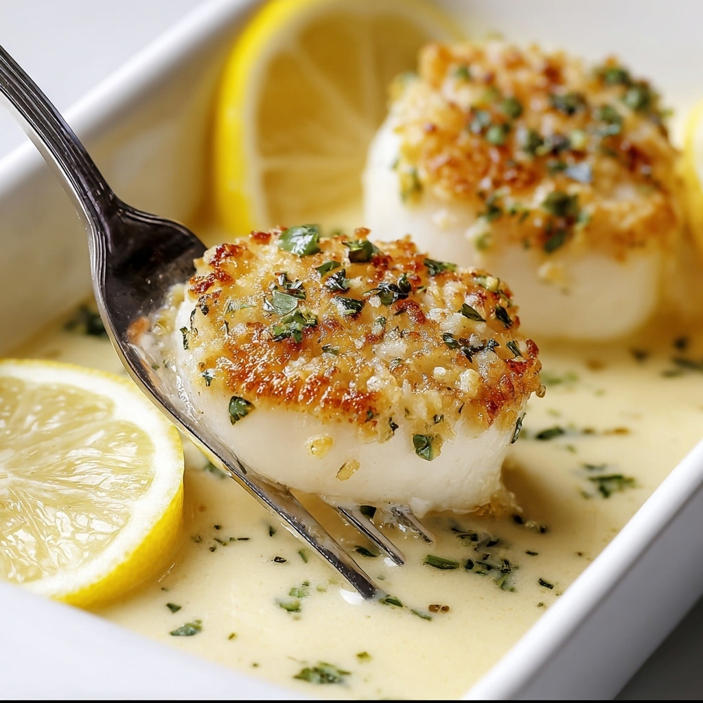Baked Cod in Coconut Lemon Cream Sauce Recipe - Recipe Image