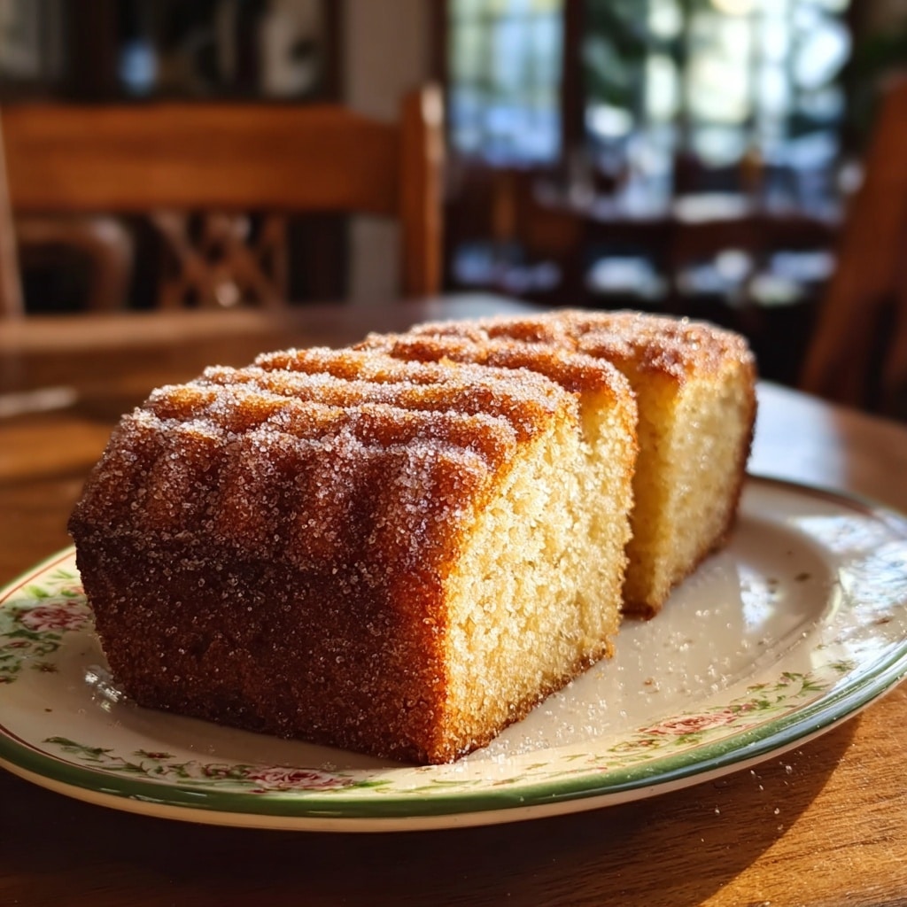 Spiced Apple Cider Donut Loaf with a Cinnamon Sugar Crust Recipe - Recipe Image