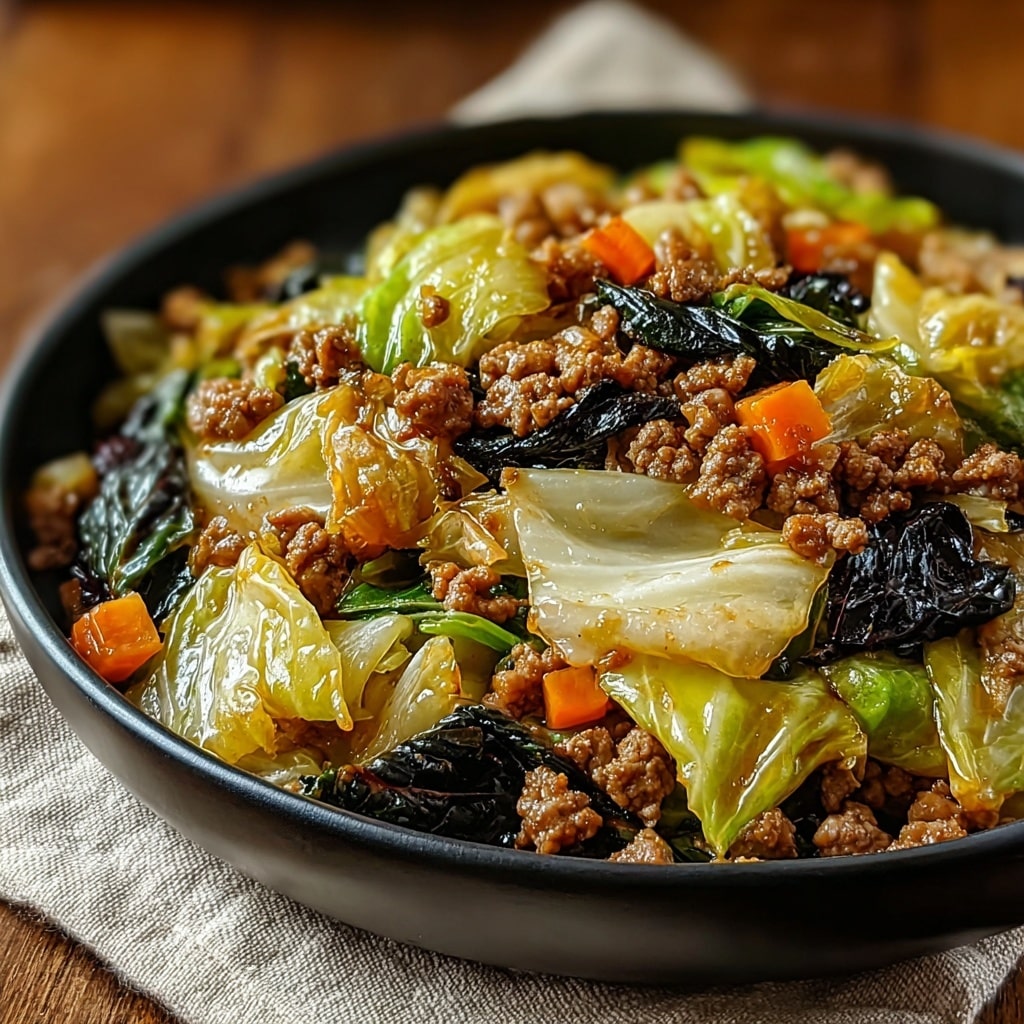Chinese Ground Beef and Cabbage Stir-Fry Recipe - Recipe Image