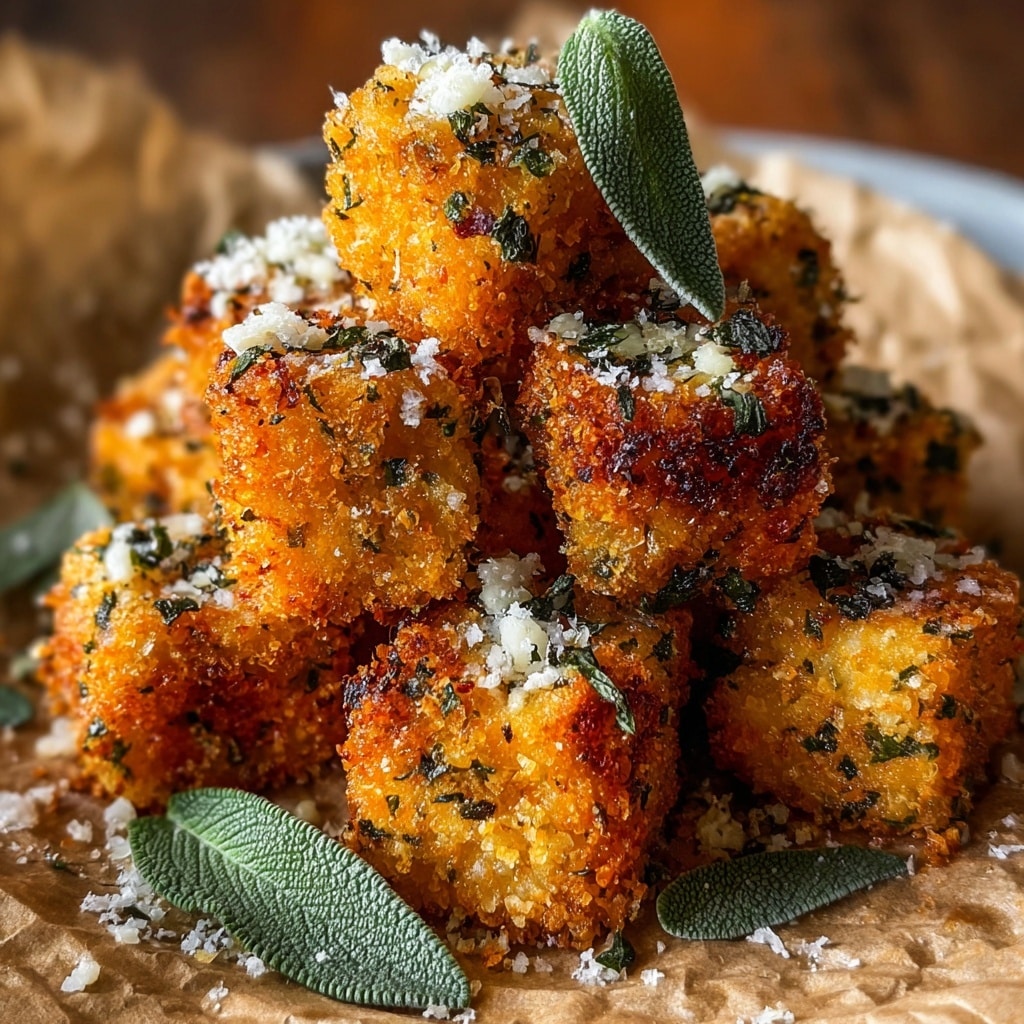 Crispy Sweet Potato Bites with Herbed Parmesan Butter Recipe - Recipe Image