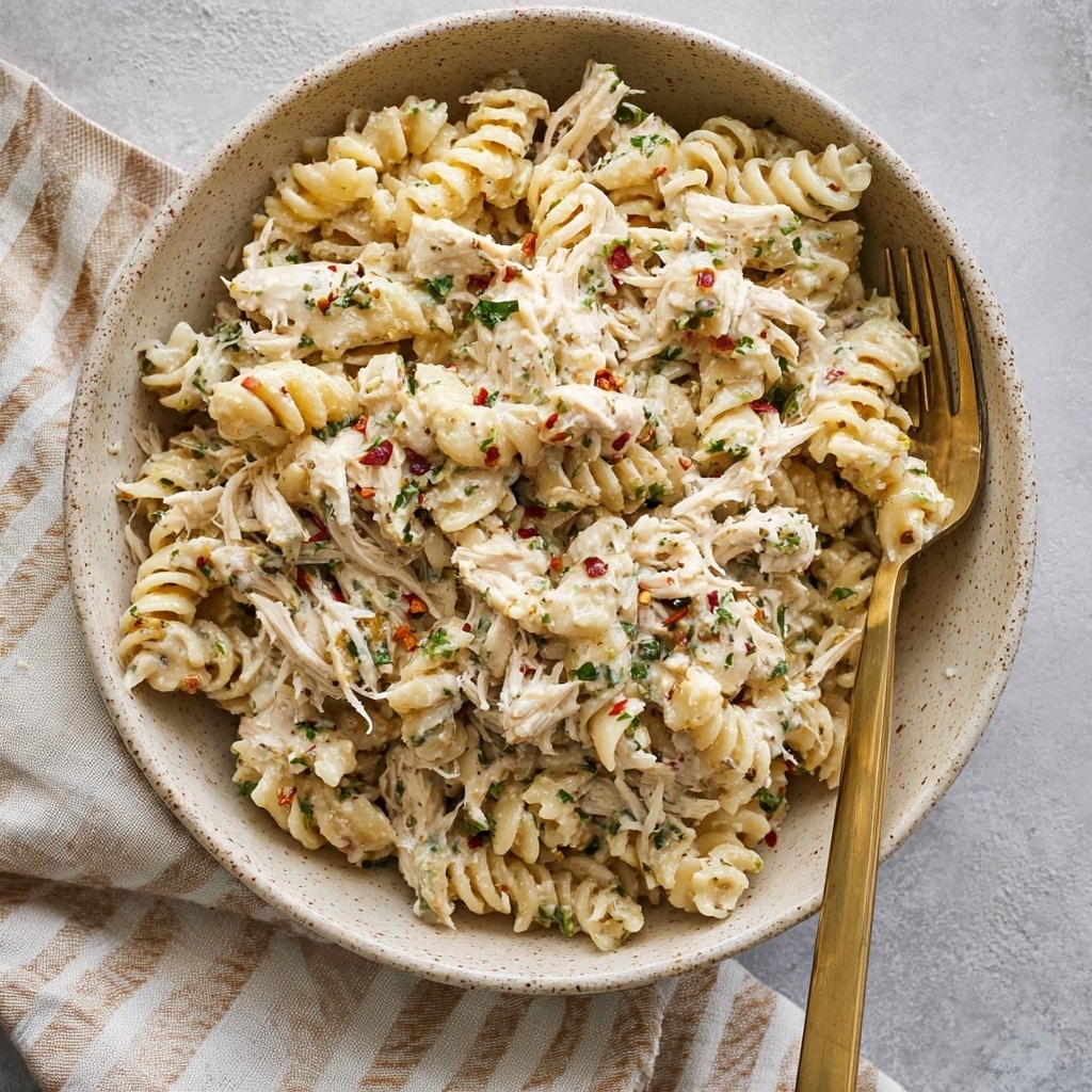 Crockpot Garlic Parmesan Chicken Pasta Recipe - Recipe Image