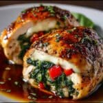Roasted Red Pepper & Mozzarella Stuffed Chicken Recipe