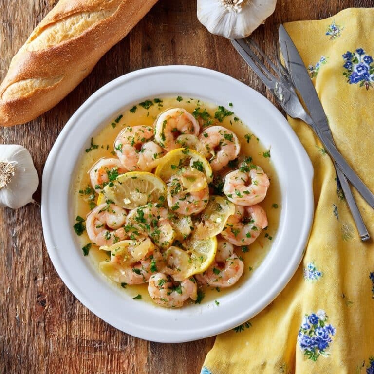 Lemon Garlic Shrimp with Chickpeas Recipe