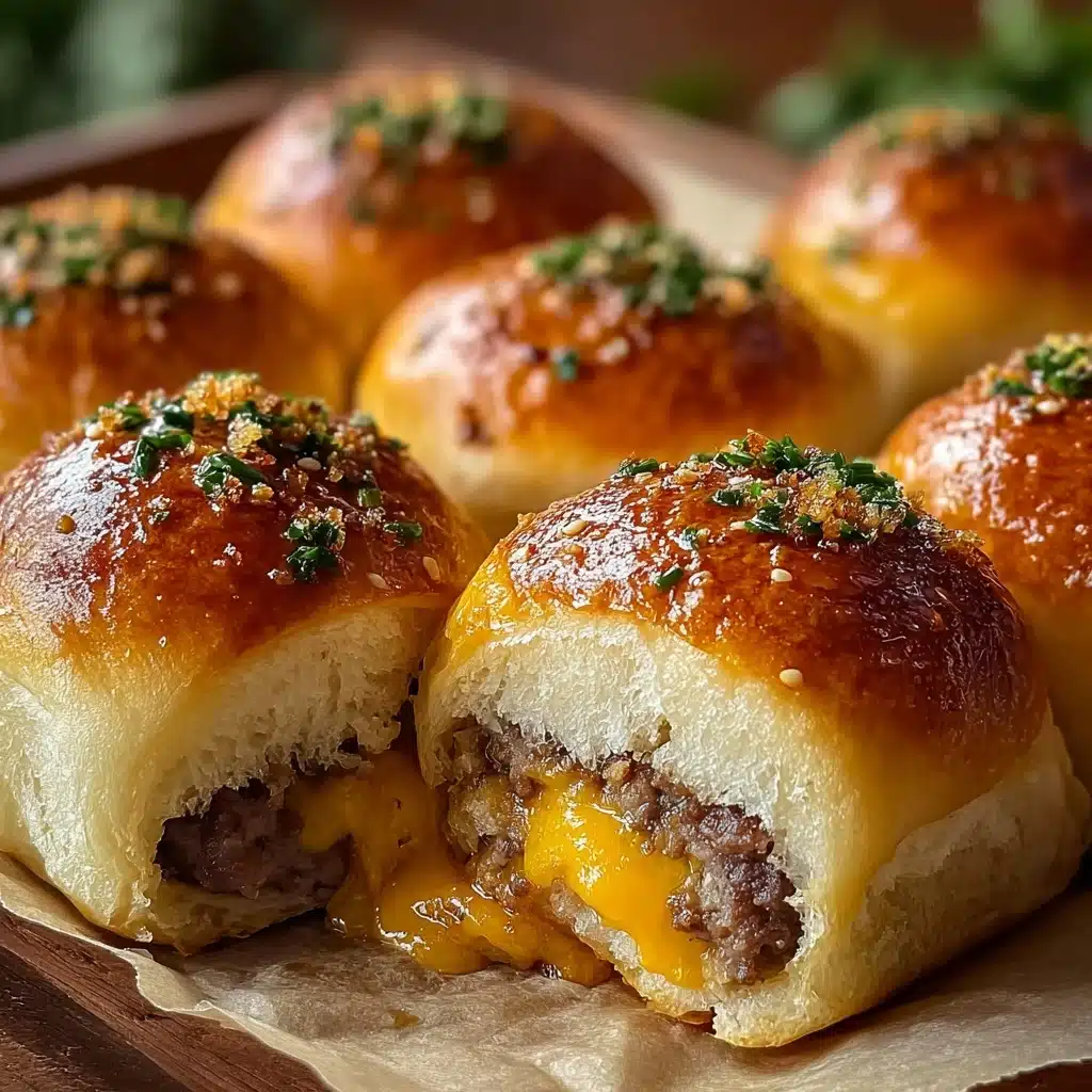 Garlic Parmesan Cheeseburger Bombs Recipe - Recipe Image