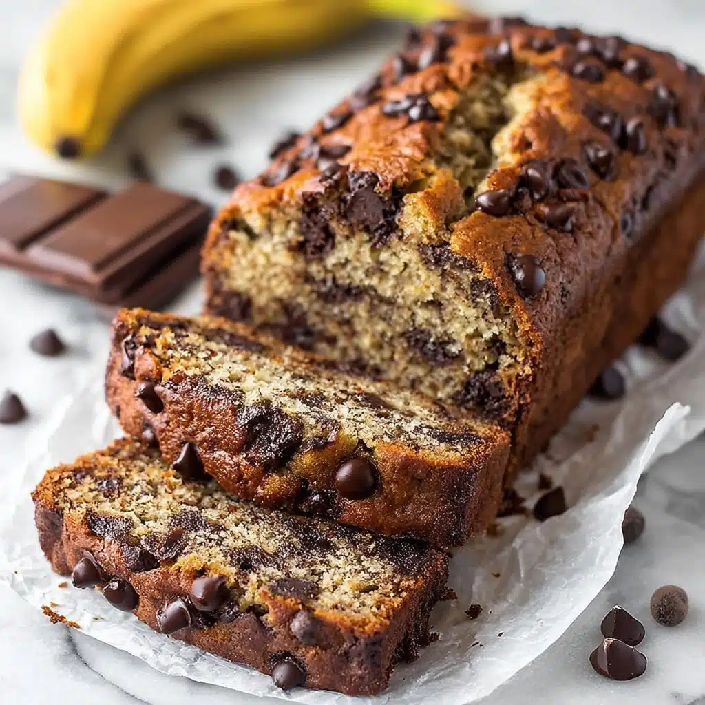 Super Moist Chocolate Chip Banana Bread Recipe - Recipe Image