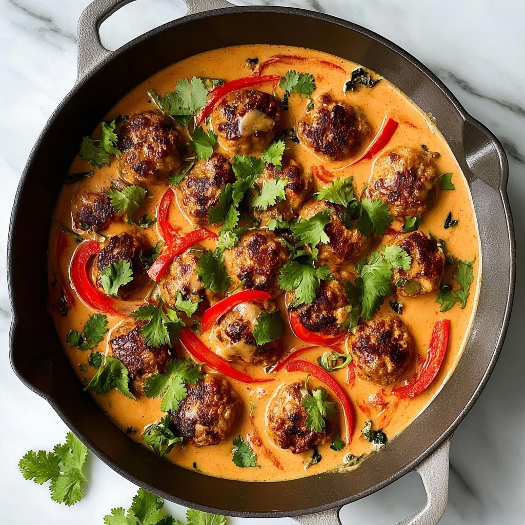 Healthy Thai Turkey Meatballs in Coconut Curry Recipe - Recipe Image