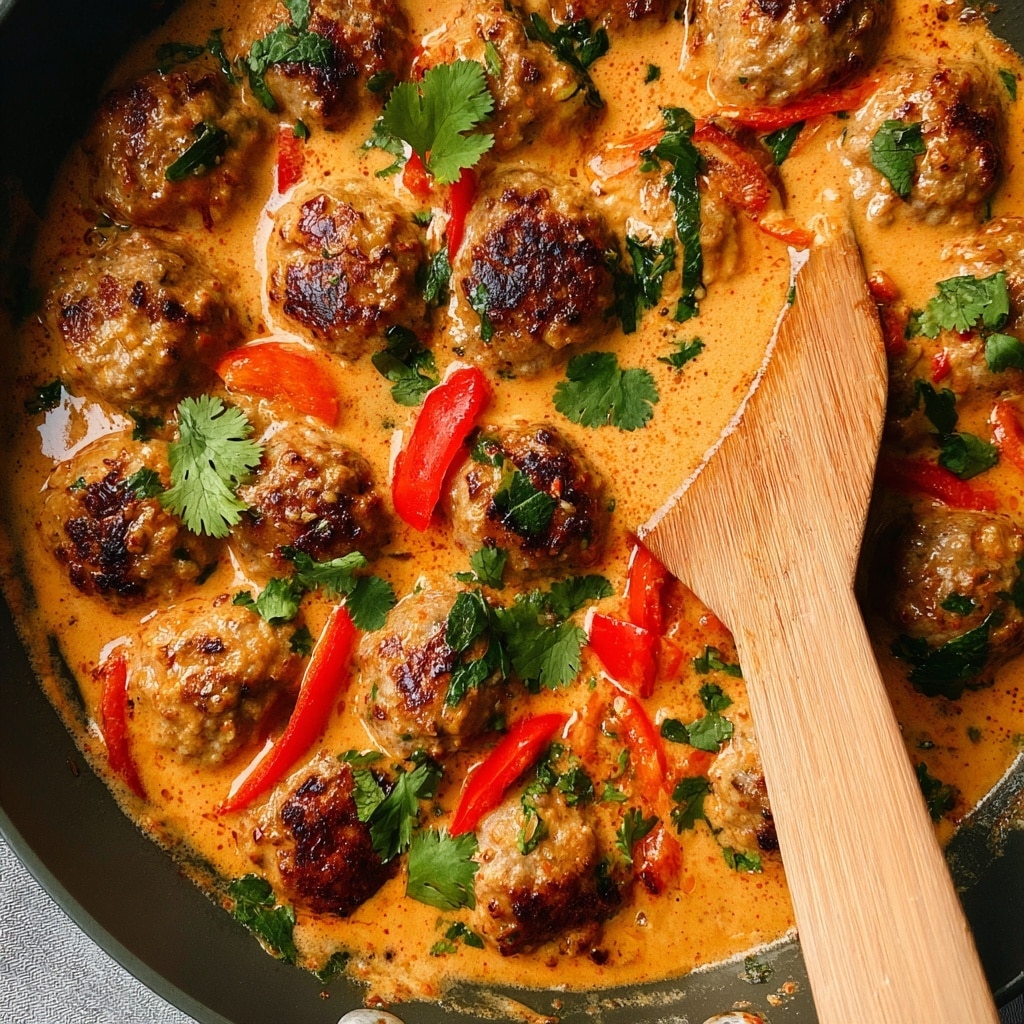 Healthy Thai Turkey Meatballs in Coconut Curry Recipe - Recipe Image