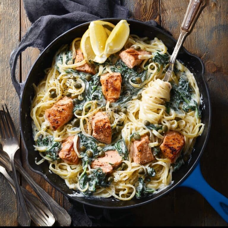 Spinach Salmon Pasta Recipe