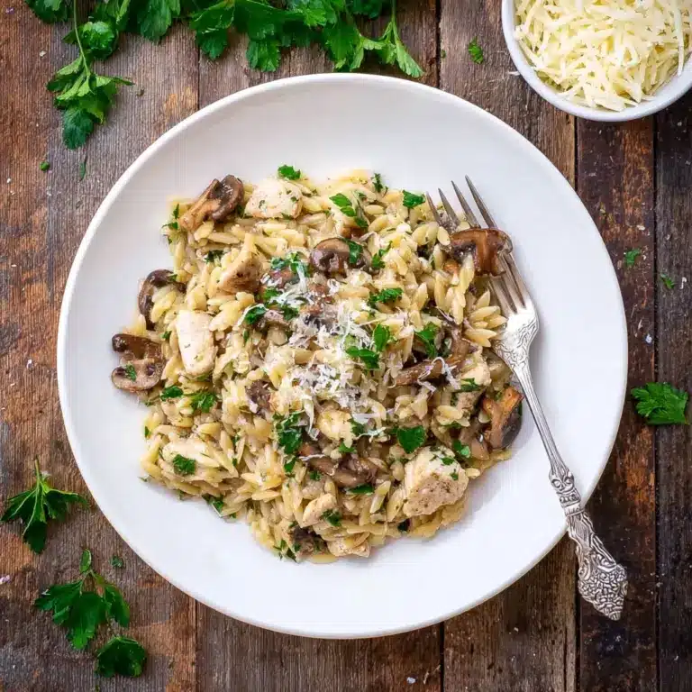 Slow Cooker Parmesan Herb Chicken & Orzo Recipe