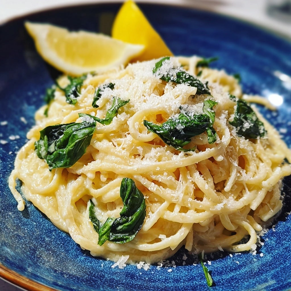 Lemon Ricotta Pasta with Spinach Recipe - Recipe Image