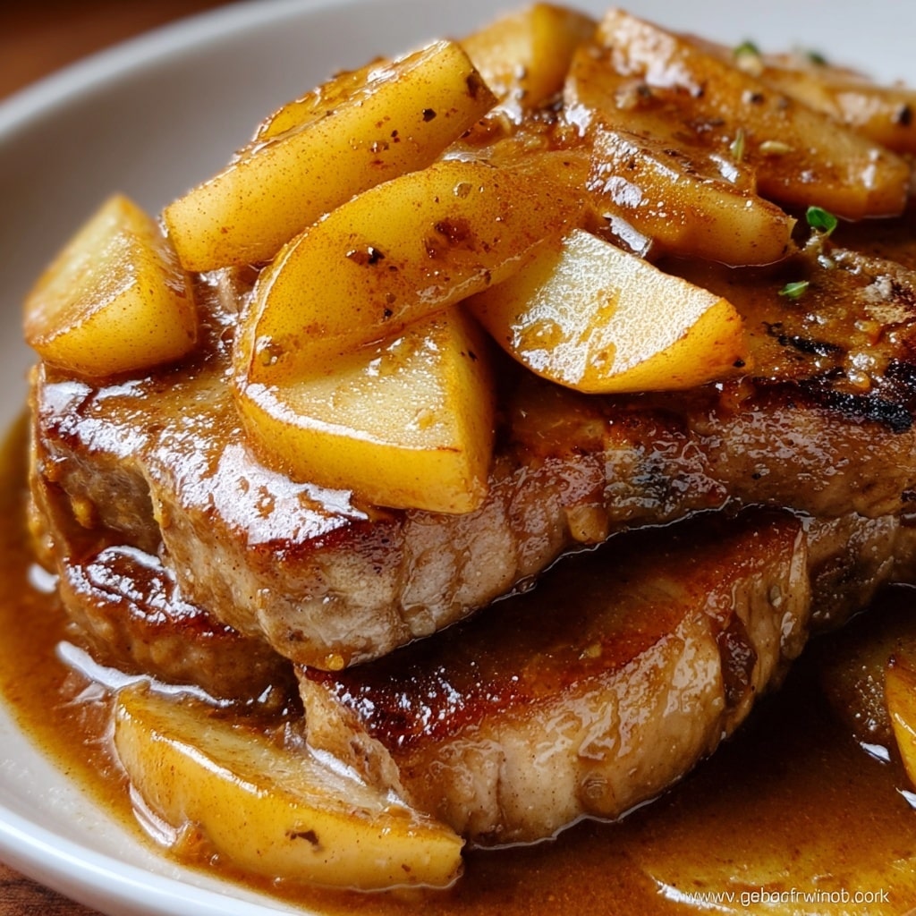 Crock Pot Apple Pork Chops Recipe - Recipe Image