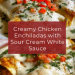Chicken Enchiladas with Sour Cream White Sauce Recipe