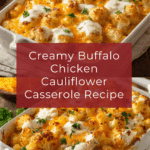 Creamy Buffalo Chicken Cauliflower Casserole Recipe