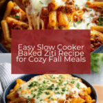 Savory Slow Cooker Baked Ziti Recipe