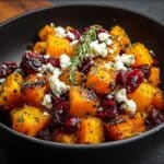 Roasted Butternut Squash with Cranberries and Feta Recipe