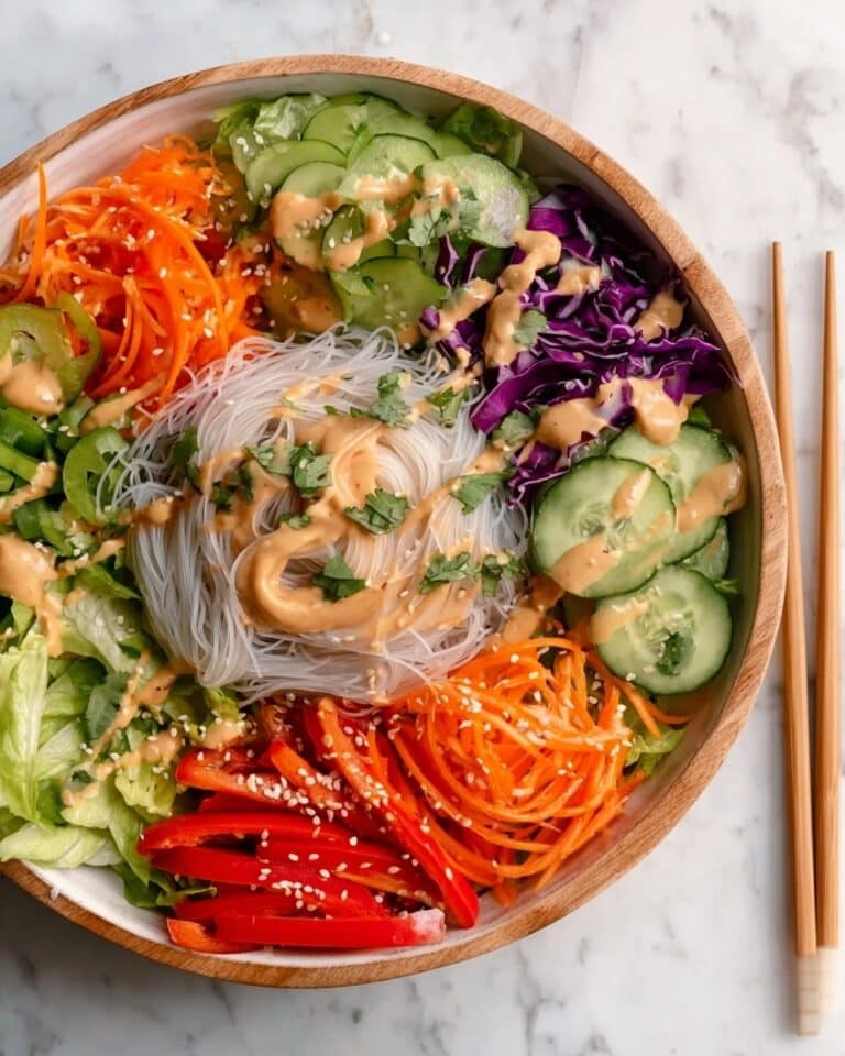 Spring Roll Salad with Peanut Sauce Recipe