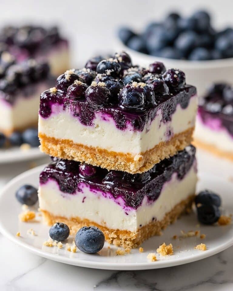 Blueberry Cheesecake Bars with Pecan Brown Sugar Topping Recipe