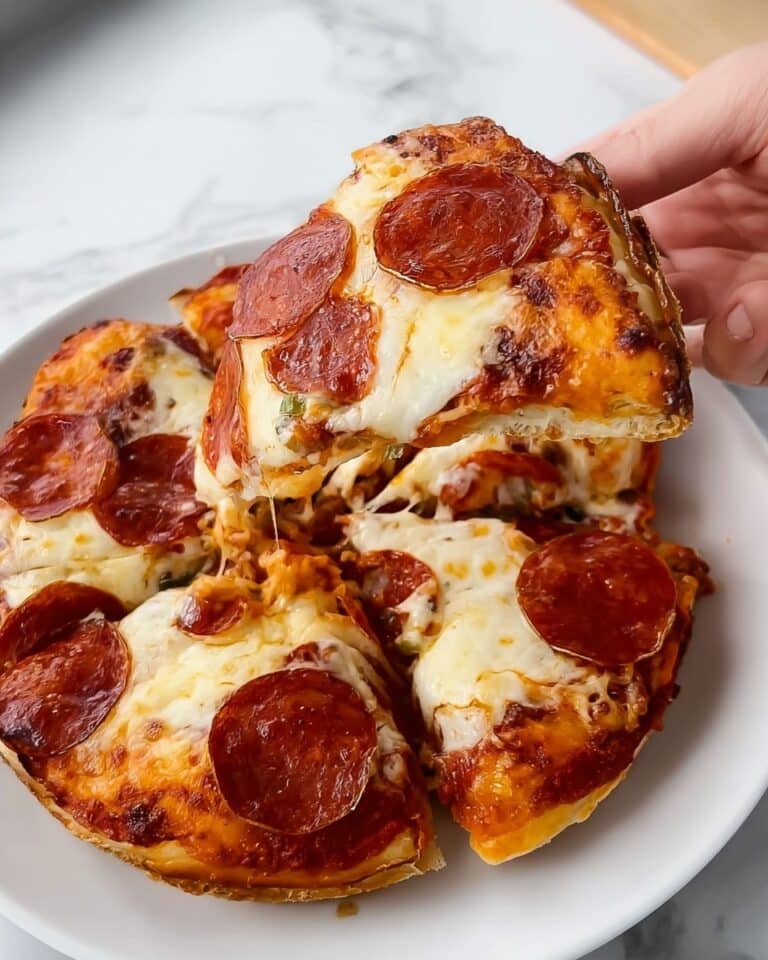 Low-Carb Stuffed Crust Pizza Recipe
