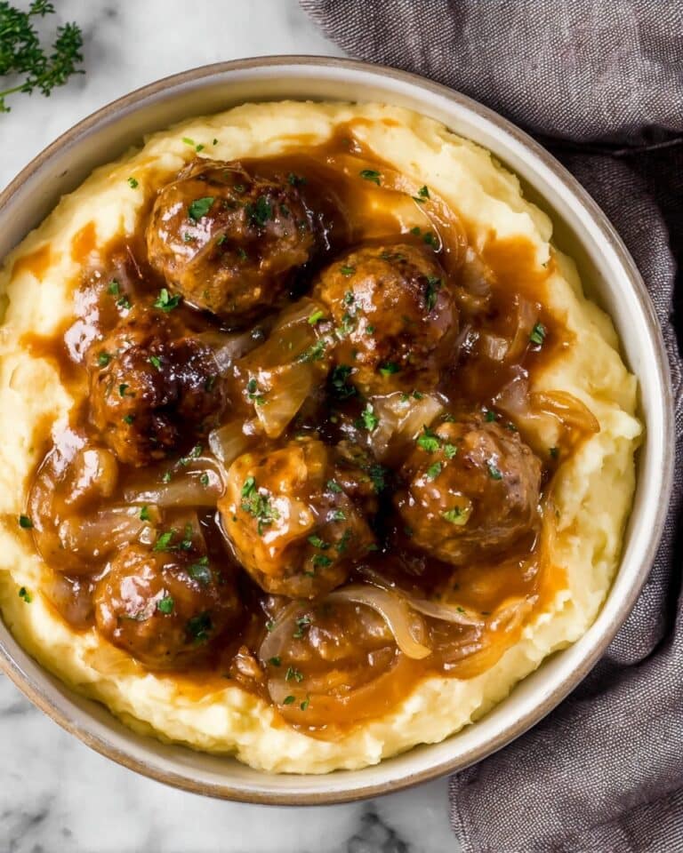 Crock Pot French Onion Meatballs Recipe