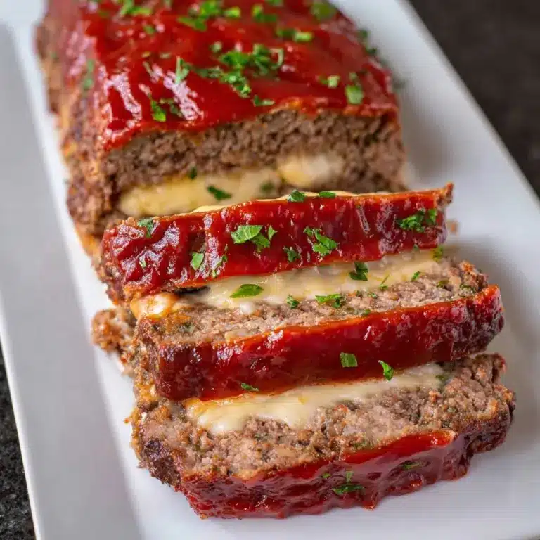 Cheesy Stuffed Italian Meatloaf Recipe