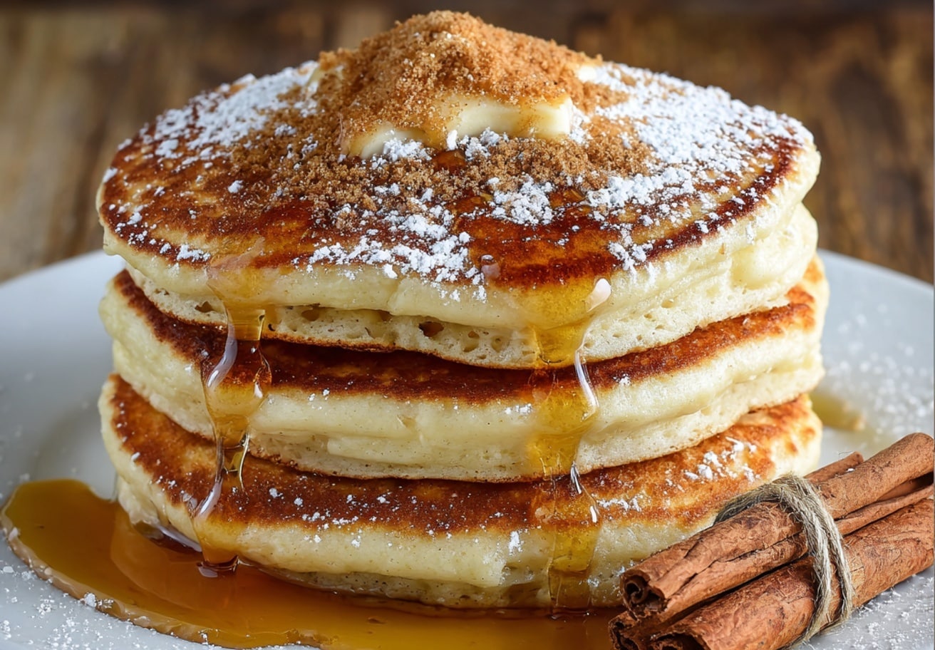 VANILLA CINNAMON BUTTERMILK PANCAKES Recipe - Recipe Image