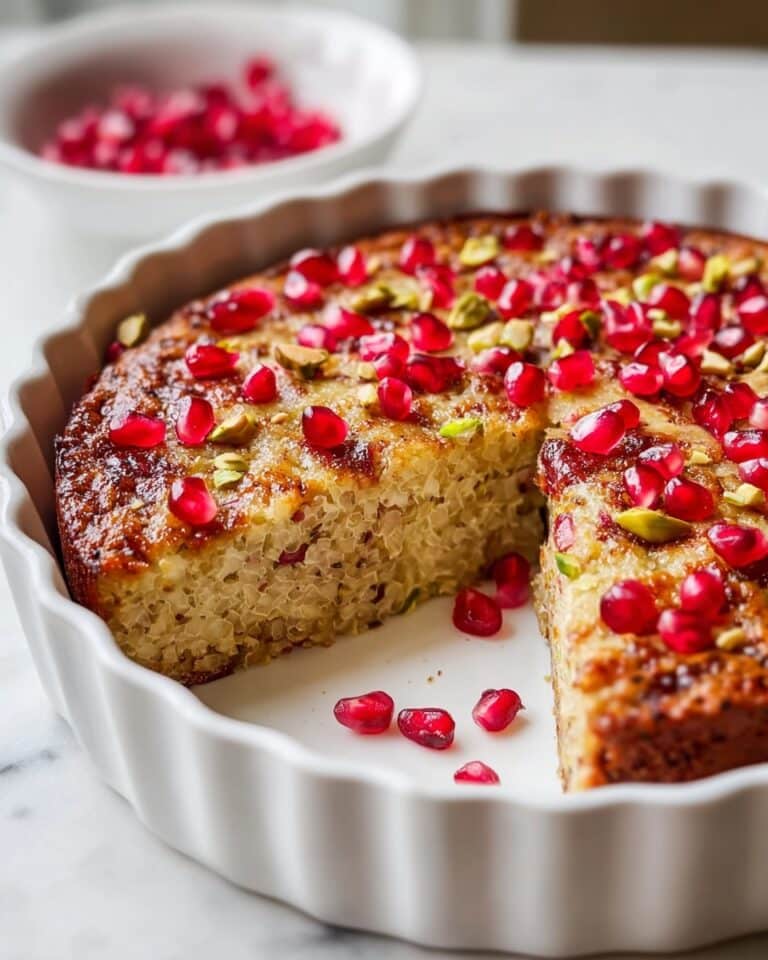 Pomegranate Pistachio Cottage Cheese Bake Recipe