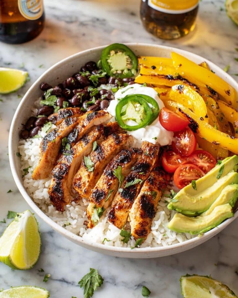 Honey Lime Marinated Chicken Burrito Bowls Recipe