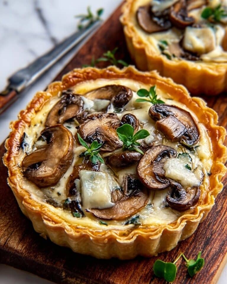Mushroom, Shallot, and Herbed Goat Cheese Tarts Recipe