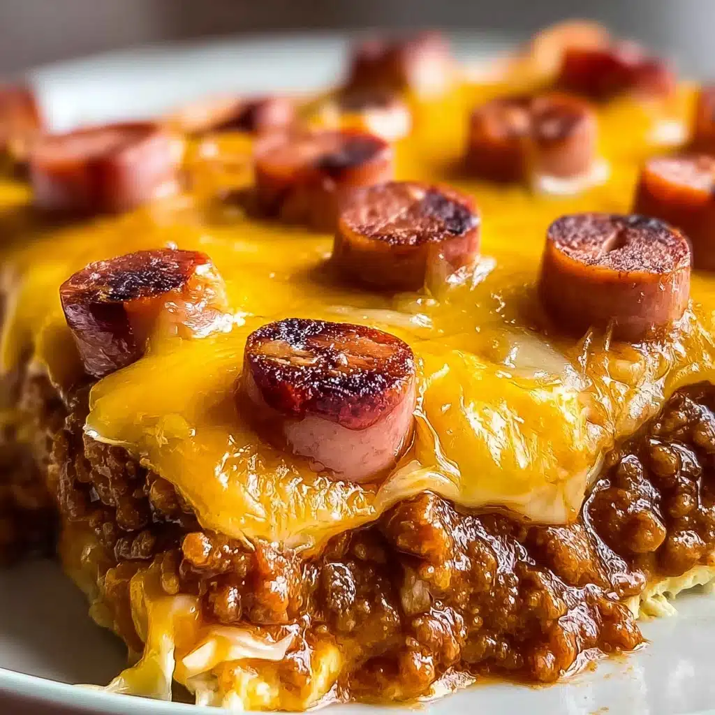 Keto Chili Dog Casserole Recipe - Recipe Image
