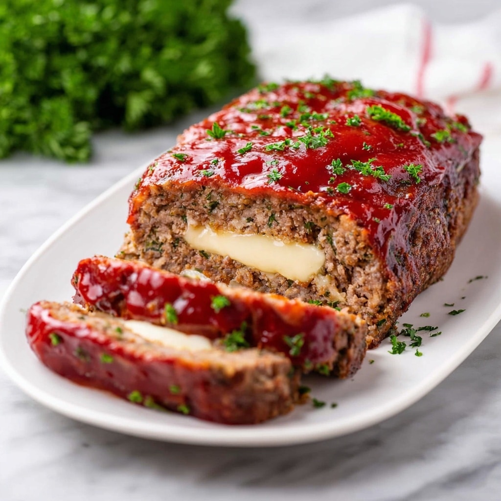 Cheesy Stuffed Italian Meatloaf Recipe - Recipe Image