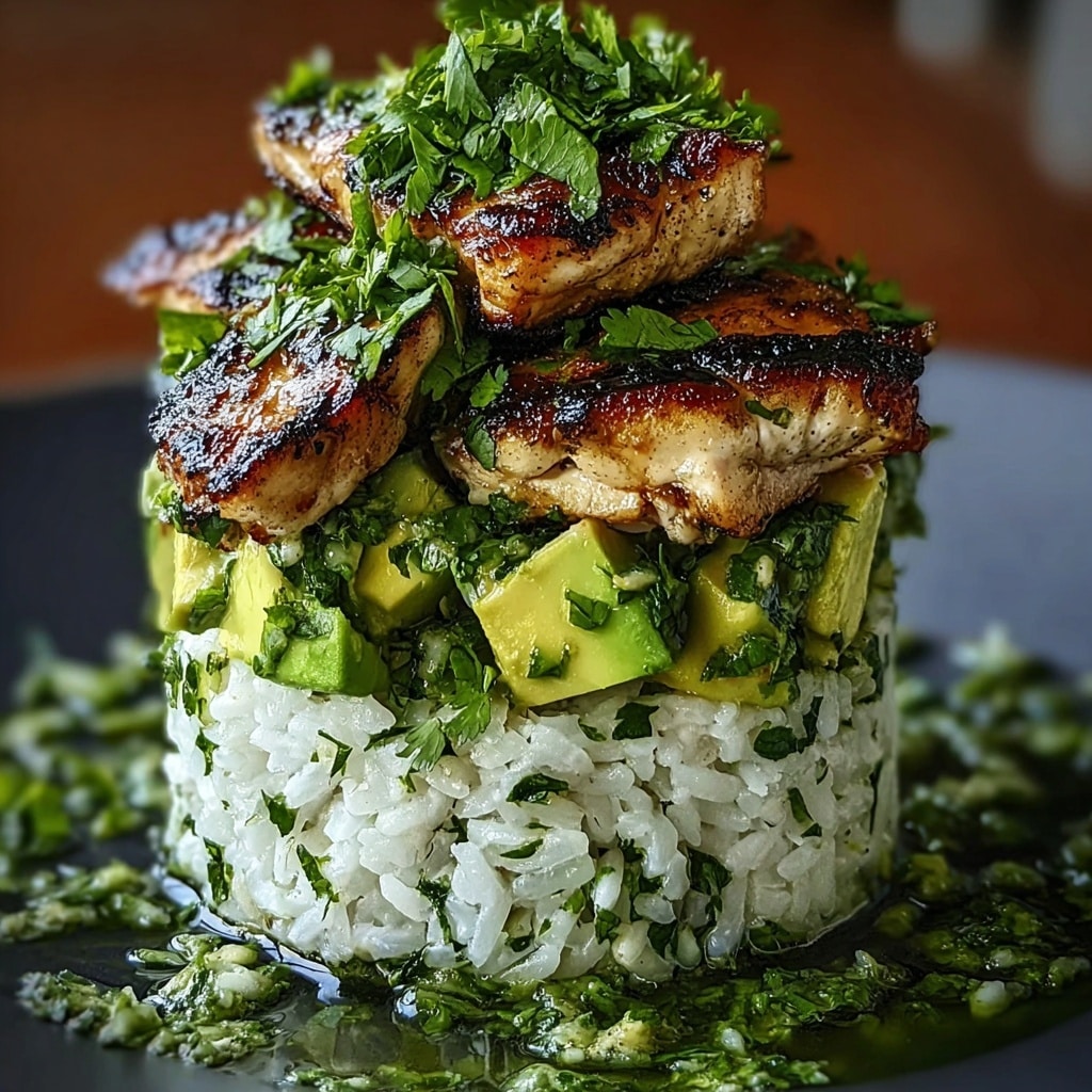 Honey Lime Chicken & Avocado Rice Stack Recipe - Recipe Image