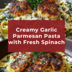 Creamy Garlic Parmesan Pasta with Spinach Recipe