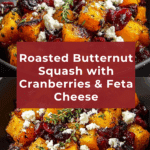 Roasted Butternut Squash with Cranberries and Feta Recipe