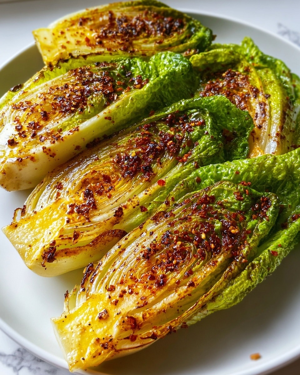 The dish shows four pieces of grilled or roasted cabbage wedges arranged side by side on a white plate. Each wedge has 5 to 7 lightly charred green and white layers, with a crispy goldenbrown surface that shows crispy bits and some herbs sprinkled on top. The inner layers are paler green to white with a tender texture contrasting with the crunchy grilled edges. The plate rests on a white marbled surface with soft natural light coming from the side, emphasizing the juicy, crispy quality of the cabbage. photo taken with an iphone --ar 4:5 --v 7