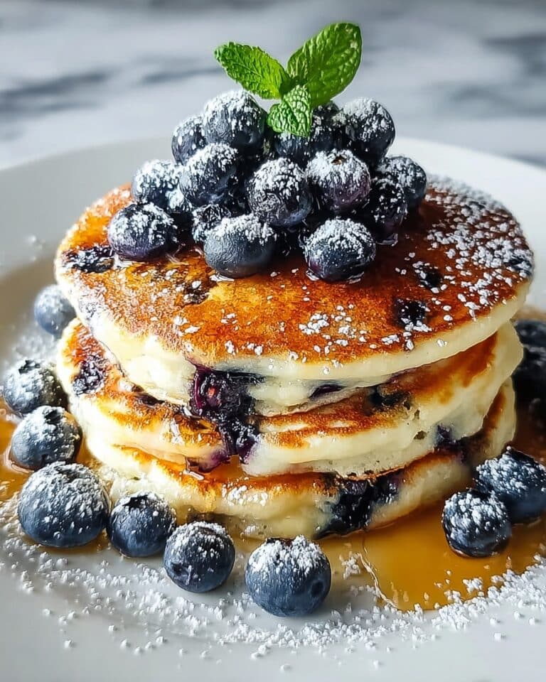 Lemon Blueberry Ricotta Pancakes Recipe