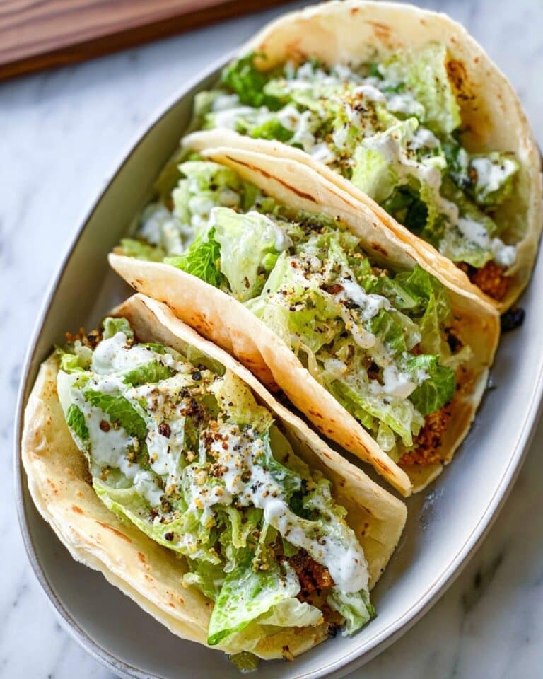 Chicken Caesar Smash Tacos Recipe
