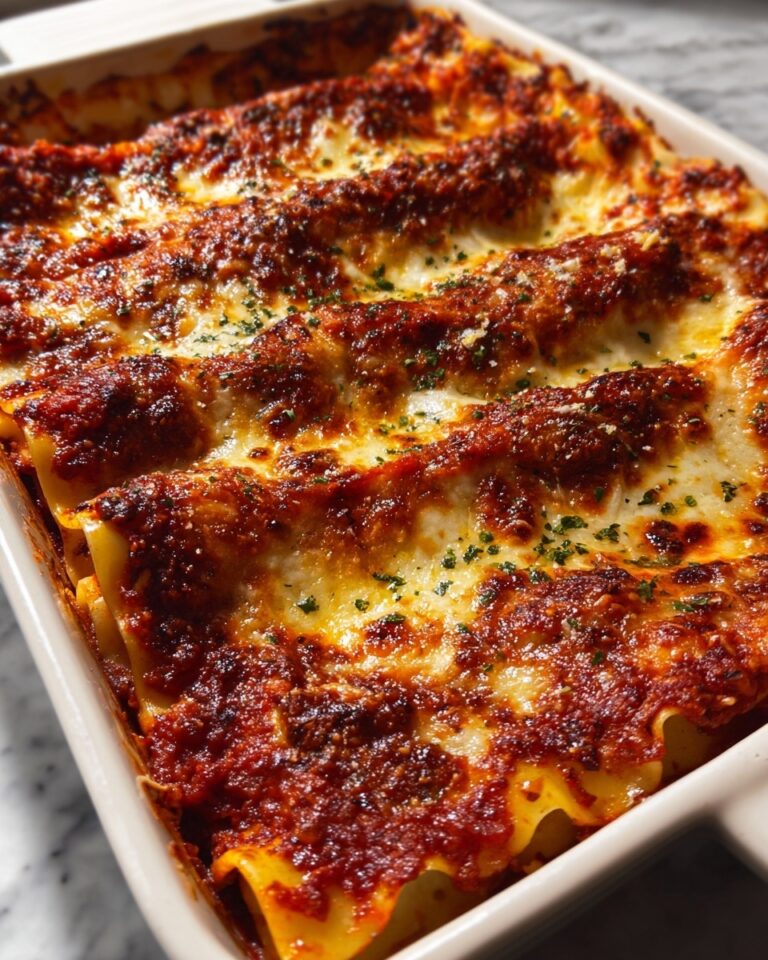 Stuffed Manicotti with Rich Meat Sauce and Golden Mozzarella Recipe