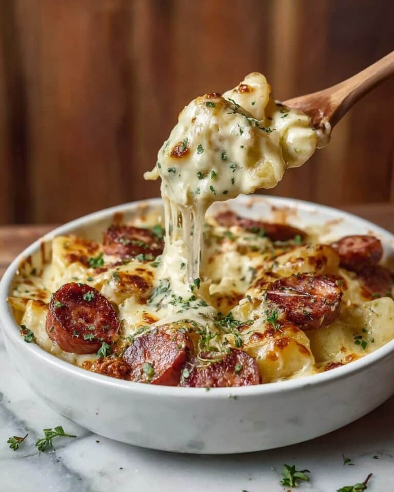 Classic Crockpot Pierogi Casserole with Kielbasa Recipe