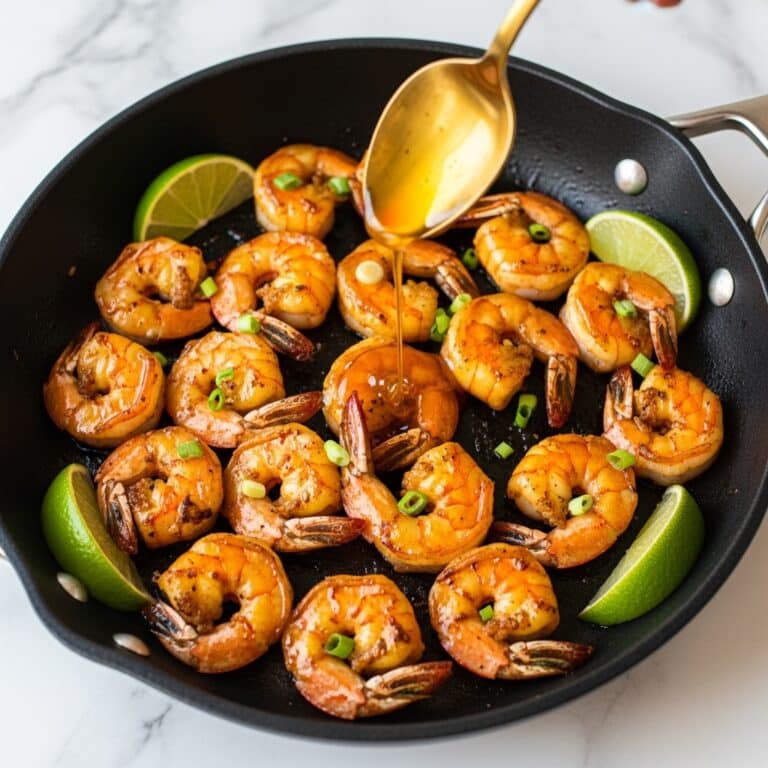 Honey Garlic Butter Shrimp Skillet Recipe