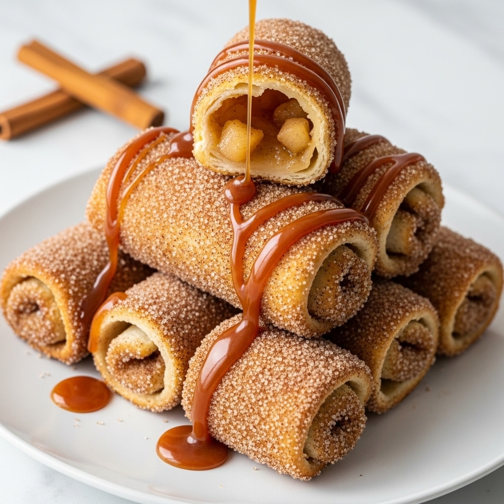 Four rolled pastries are placed inside a black air fryer basket, each roll evenly coated with a golden-brown cinnamon sugar mix, giving them a slightly grainy texture. The rolls are tightly packed side by side, showing a crispy outer layer with hints of a soft filling peeking out from some ends. The black air fryer basket has small holes at the bottom, and there are small crumbs and a bit of melted filling stuck to the surface. The scene is set against a white marbled texture photo taken with an iphone --ar 4:5 --v 7